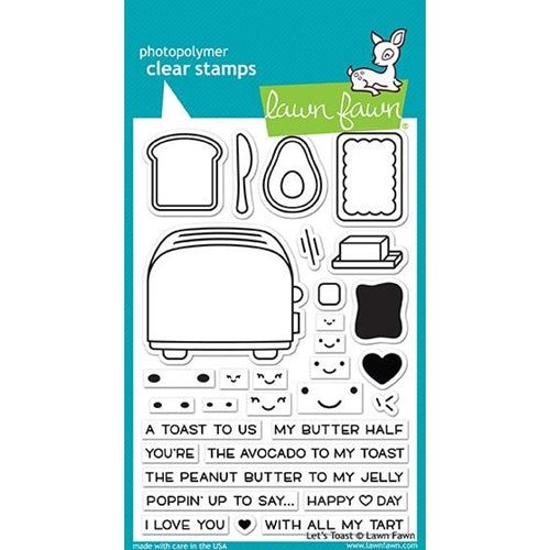 Simon Says Stamp! Lawn Fawn LET'S TOAST Clear Stamps LF1820