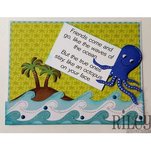 Simon Says Stamp! Riley And Company Funny Bones FRIENDS COME IN WAVES Cling Stamp RWD 693