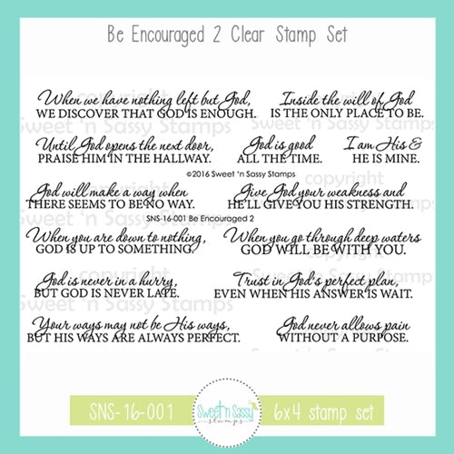 Simon Says Stamp! Sweet 'N Sassy BE ENCOURAGED 2 Clear Stamp Set sns-16-001