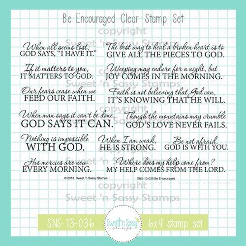 Simon Says Stamp! Sweet 'N Sassy BE ENCOURAGED Clear Stamp Set sns-13-036