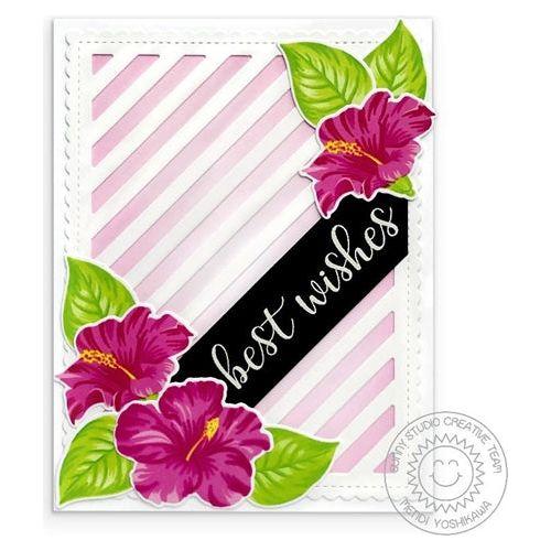 Simon Says Stamp! Sunny Studio HAWAIIAN HIBISCUS Clear Stamps SSCL 226