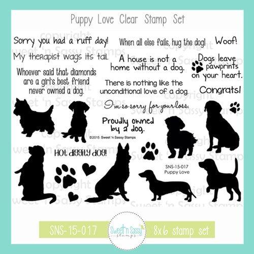 Simon Says Stamp! Sweet 'N Sassy PUPPY LOVE Clear Stamp Set sns-15-017