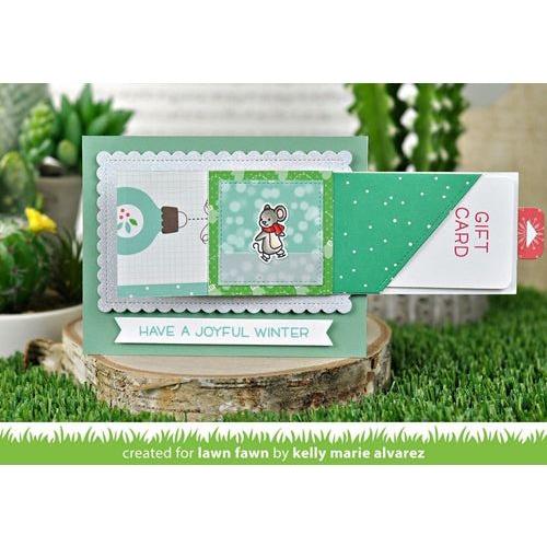 Simon Says Stamp! Lawn Fawn DIAGONAL GIFT CARD POCKET Custom Craft Dies LF2045