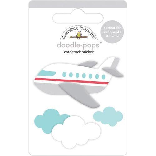 Simon Says Stamp! Doodlebug JET SET Doodle Pops 3D Stickers 6363