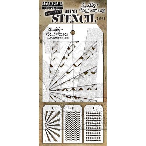 Simon Says Stamp! Tim Holtz Shifters MINI STENCIL SET 42 MST042