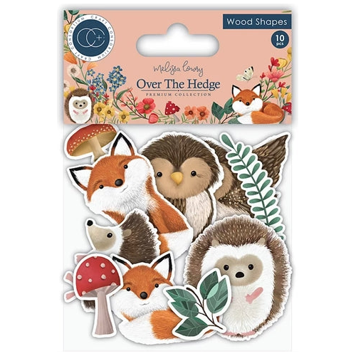 Simon Says Stamp! Craft Consortium OVER THE HEDGE PRINTED WOOD SHAPES CCWDNS001