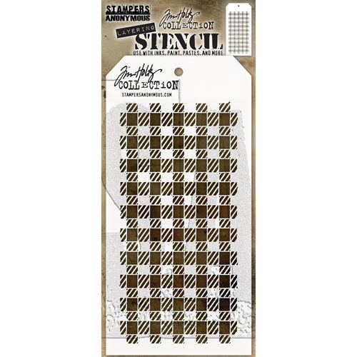 Simon Says Stamp! Tim Holtz Layering Stencil GINGHAM THS134