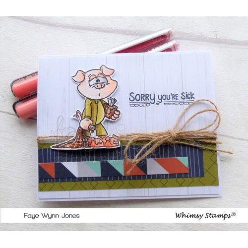 Simon Says Stamp! Whimsy Stamps GET WELL Clear Stamps DP1033