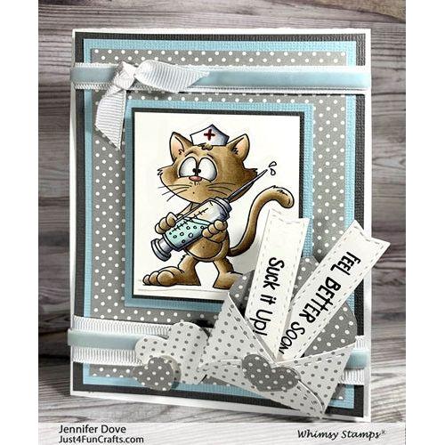 Simon Says Stamp! Whimsy Stamps GET WELL Clear Stamps DP1033