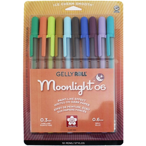 Sakura Gelly Roll Moonlight Pen Set, 1 mm Bold Tip, Assorted Colors, P