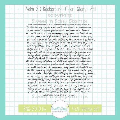 Simon Says Stamp! Sweet 'N Sassy PSALM 23 BACKGROUND Clear Stamp sns-20-016