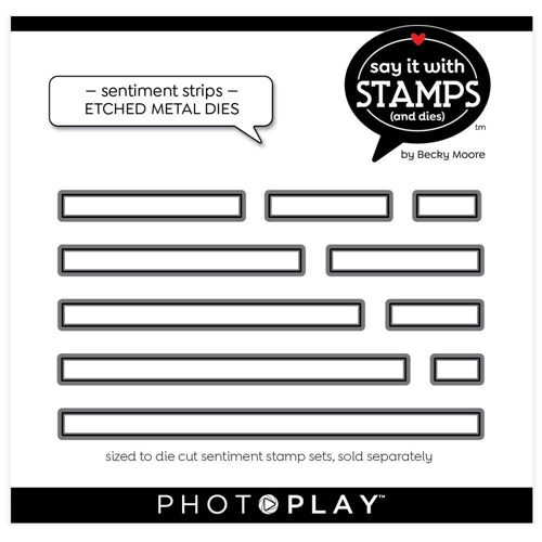 Simon Says Stamp! PhotoPlay SENTIMENT STRIPS Die Set sis2149