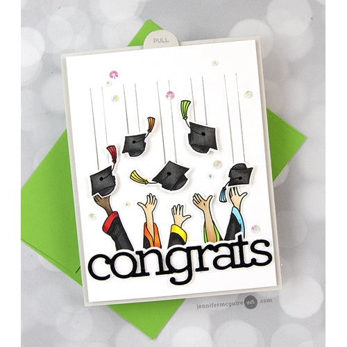 Stampendous Cling Mounted Rubber Stamp - Graduation Kiddo