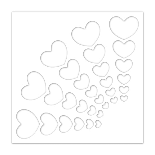 Pattern Heart Stencil - Card Making Stencil, Scrapbooking Stencil, Shapes  Stencil, Stencil of Love, Pattern Heart