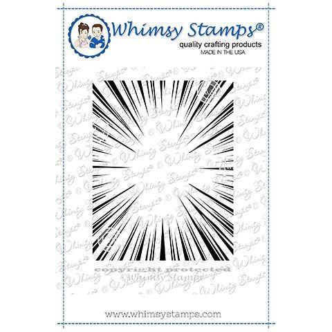 Whimsy Stamps Burst Background Cling Stamp