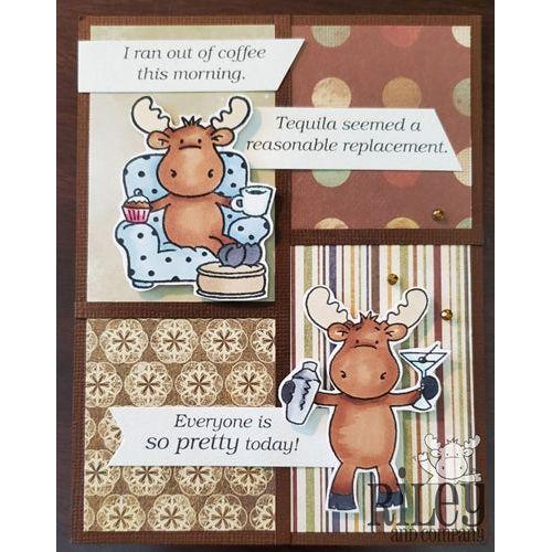 Simon Says Stamp! Riley And Company Funny Bones COFFEE REPLACEMENT Cling Stamp RWD-809