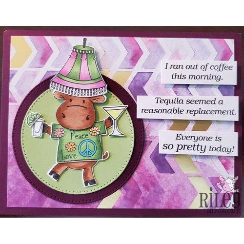 Simon Says Stamp! Riley And Company Funny Bones COFFEE REPLACEMENT Cling Stamp RWD-809