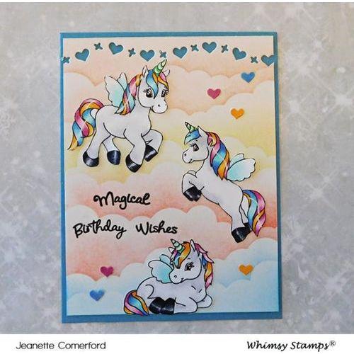 Simon Says Stamp! Whimsy Stamps UNICORN WISHES Clear Stamps C1358