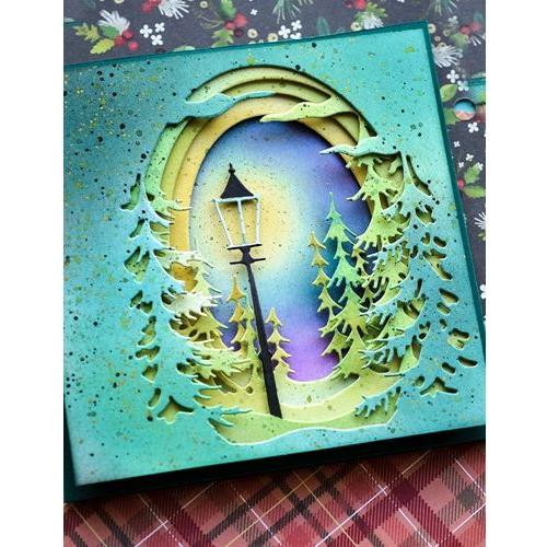 Simon Says Stamp! Memory Box SMALL PINE TREE COLLAGE Craft Die 94503