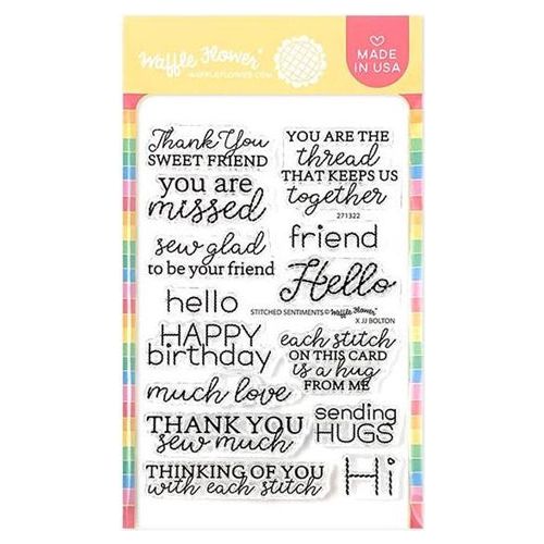 Simon Says Stamp! Waffle Flower STITCHED SENTIMENTS Clear Stamps 271322