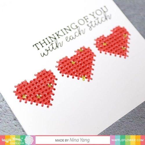 Simon Says Stamp! Waffle Flower STITCHED SENTIMENTS Clear Stamps 271322