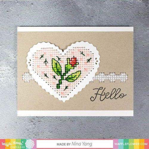 Simon Says Stamp! Waffle Flower STITCHED SENTIMENTS Clear Stamps 271322