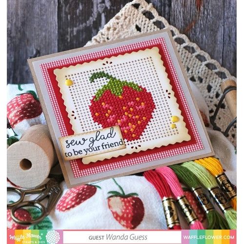 Simon Says Stamp! Waffle Flower STITCHED SENTIMENTS Clear Stamps 271322