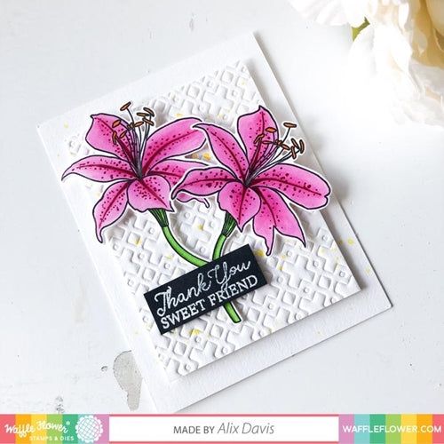 Simon Says Stamp! Waffle Flower STITCHED SENTIMENTS Clear Stamps 271322