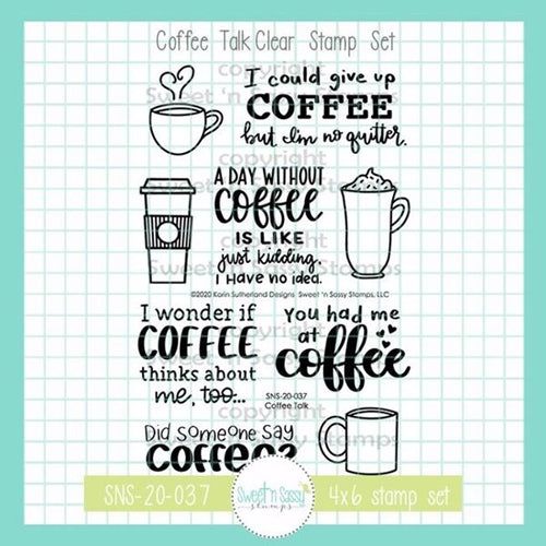 Simon Says Stamp! Sweet 'N Sassy COFFEE TALK Clear Stamp Set sns20037