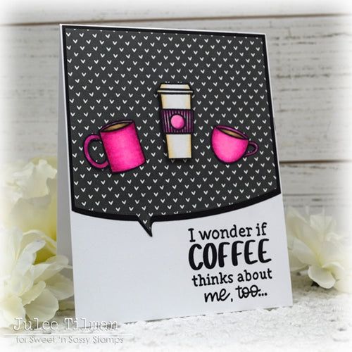 Simon Says Stamp! Sweet 'N Sassy COFFEE TALK Clear Stamp Set sns20037