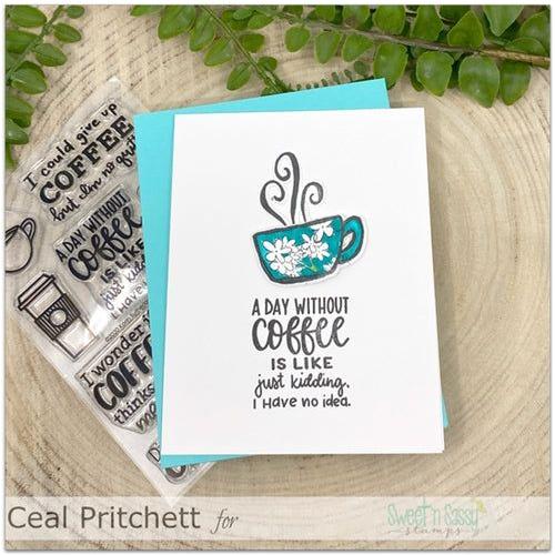 Simon Says Stamp! Sweet 'N Sassy COFFEE TALK Clear Stamp Set sns20037