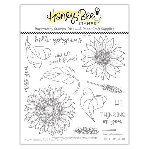 Simon Says Stamp! Honey Bee SWEET SUNFLOWERS Clear Stamp Set hbst274