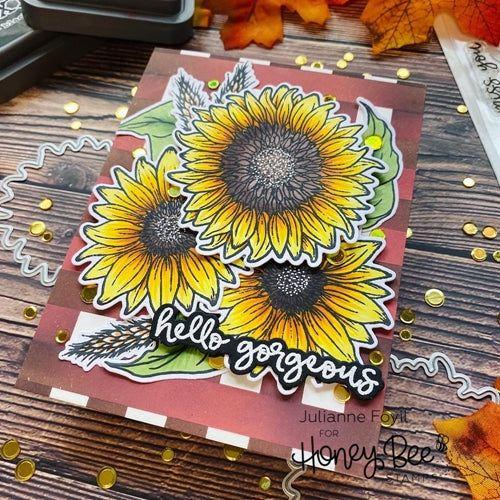 Simon Says Stamp! Honey Bee SWEET SUNFLOWERS Clear Stamp Set hbst274