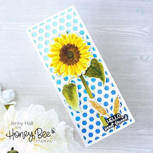 Simon Says Stamp! Honey Bee SWEET SUNFLOWERS Clear Stamp Set hbst274