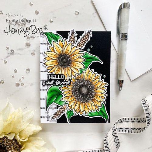 Simon Says Stamp! Honey Bee SWEET SUNFLOWERS Clear Stamp Set hbst274