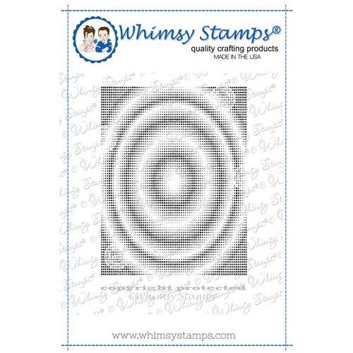 Simon Says Stamp! Whimsy Stamps COSMIC HALF TONE OVALS Cling Stamp DDB0050*