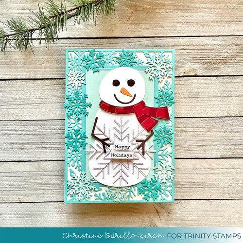 Simon Says Stamp! Trinity Stamps SLIMLINE HAPPY SNOWMAN Die Set tmd048 | color-code:ALT02