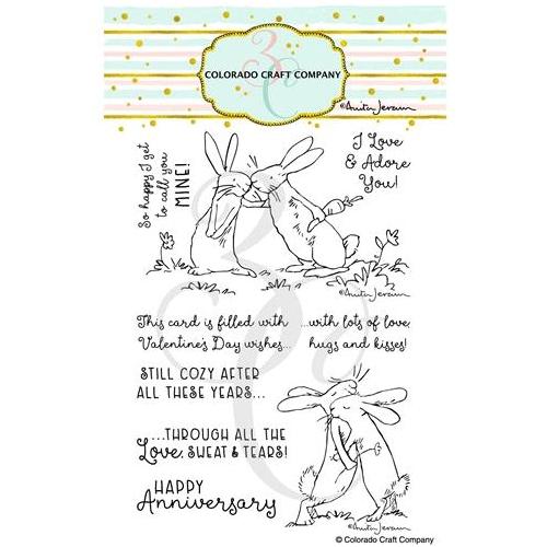 Simon Says Stamp! Colorado Craft Company Anita Jeram LOTS OF LOVE Clear Stamps AJ418