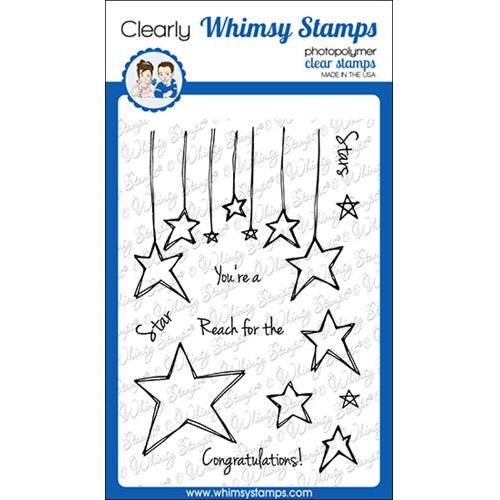 Simon Says Stamp! Whimsy Stamps FADOODLE STARS Clear Stamps CWSD356*