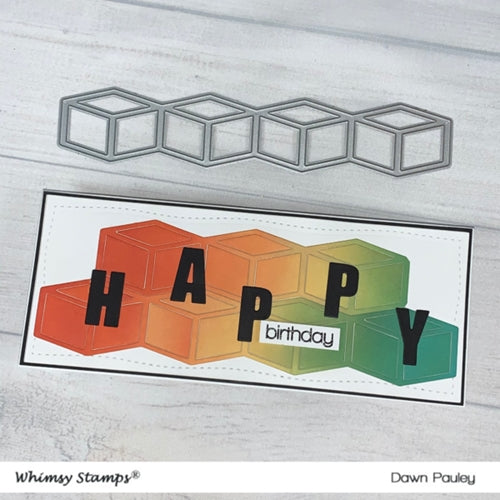 Simon Says Stamp! Whimsy Stamps CUBED Dies WSD521*