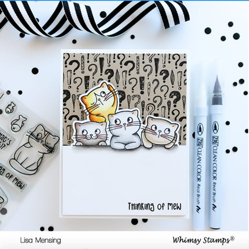 Simon Says Stamp! Whimsy Stamps THINKING OF MEW Clear Stamps CWSD368*