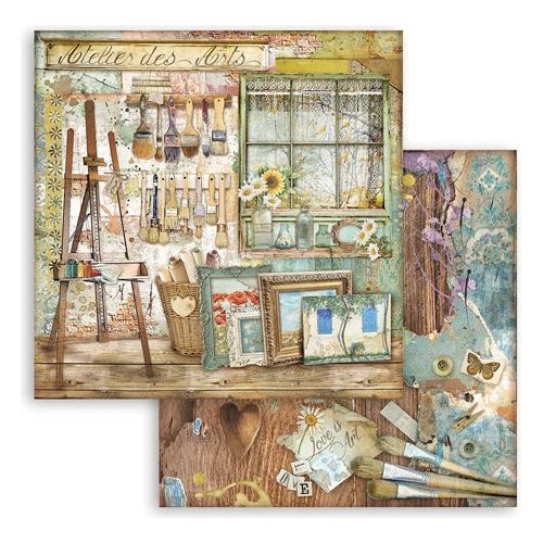 Stamperia Atelier 10 Pgs 12x12 Scrapbook Paper Set - TH Decor