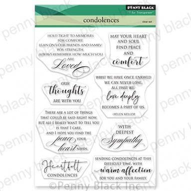 Simon Says Stamp! Penny Black Clear Stamps CONDOLENCES 30 828