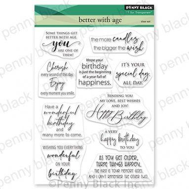 Simon Says Stamp! Penny Black Clear Stamps BETTER WITH AGE 30 822