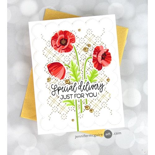 Sunny Studio Poppy Fields 4x6 Clear Photopolymer Poppies Stamps