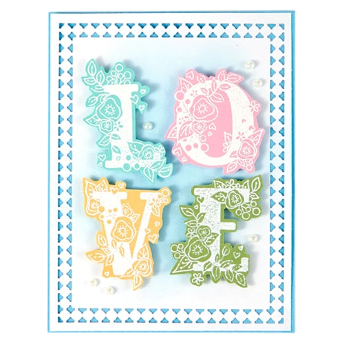 Simon Says Stamp! STP 019 Spellbinders LOVE BLOCK Clear Stamps*