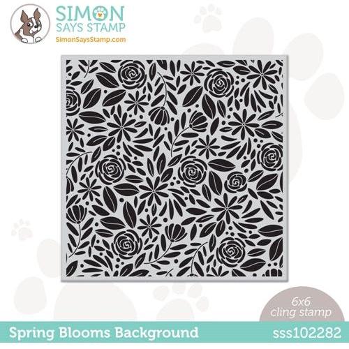 Simon Says Stamp! Simon Says Cling Stamp SPRING BLOOMS BACKGROUND sss102282