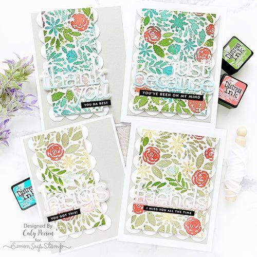 Simon Says Stamp! Simon Says Cling Stamp SPRING BLOOMS BACKGROUND sss102282 | color-code:ALT00