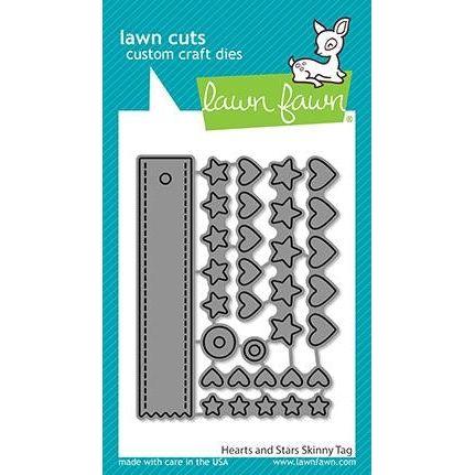 Simon Says Stamp! Lawn Fawn HEARTS AND STARS SKINNY TAG Custom Craft Dies lf2572