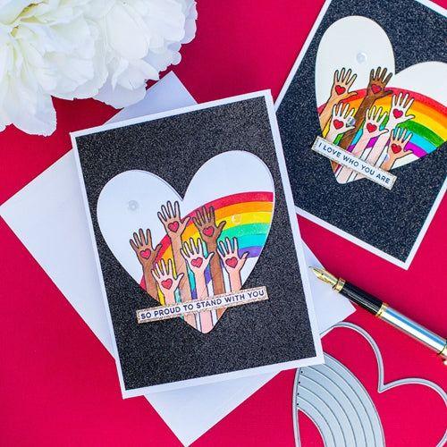 Simon Says Stamp! CZ Design Clear Stamps YOU ARE LOVED cz264c Rainbows | color-code:ALT00